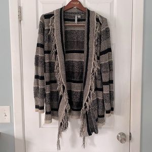 By Design Open Tassle Detail Cardigan